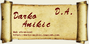 Darko Anikić vizit kartica